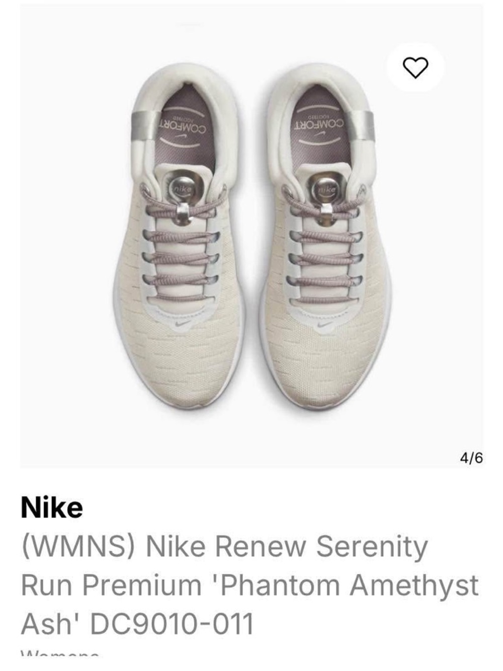 Nike Renew Serenity Run - Phantom Amethyst: women’s size 6.5 Nike sneakers